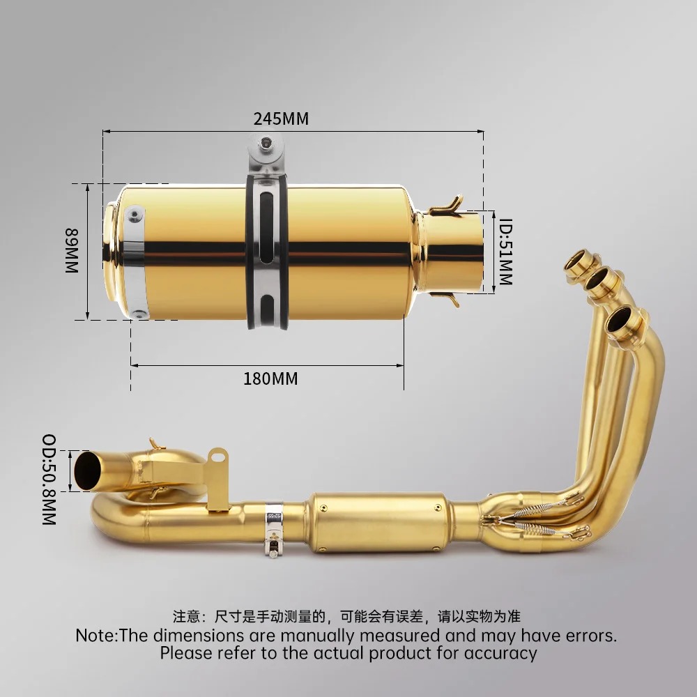 CF675SR 675SR 675R-R 675 SR-R Full Motorcycle Exhaust System Stainless Steel Front Escape Link Pipe New Condition
